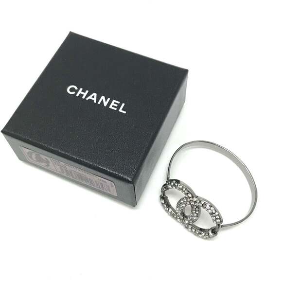 CHANEL Authentic Logo Charm Bracelet
